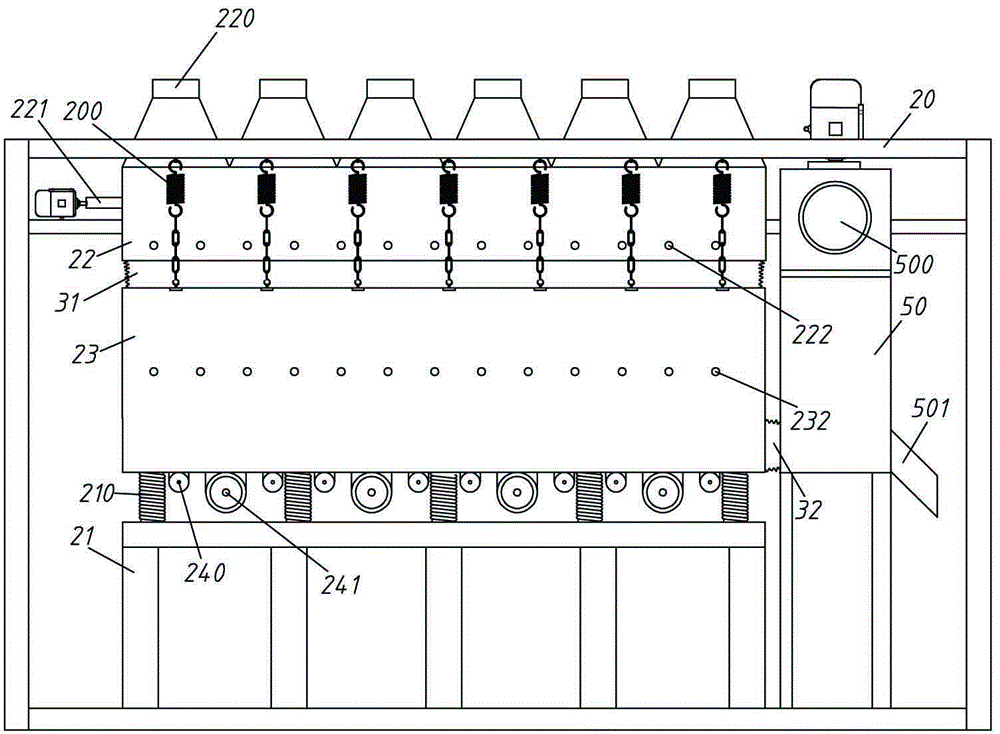 Manufacturing device integrating drying, grinding and powder selecting