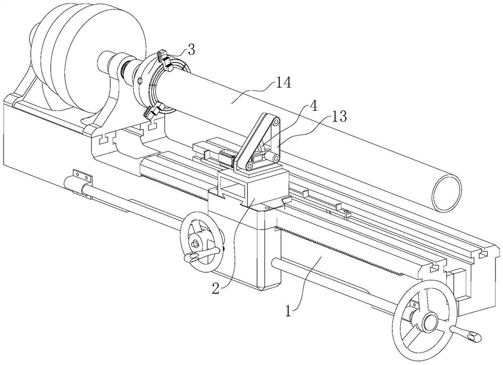 Grinding mechanism of common lathe