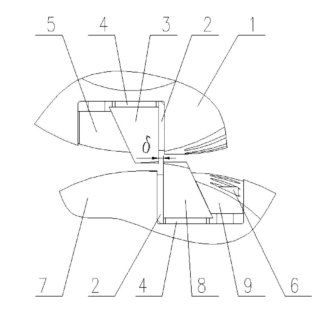 Axial micro adjusting method for side clearance of meshed cutter head of side crusher