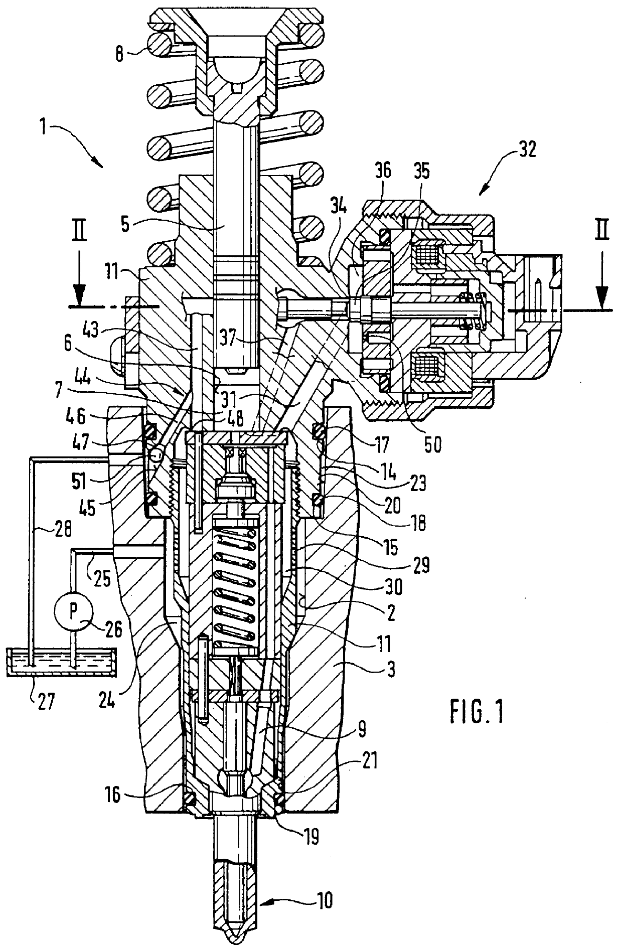 Seam test on a fuel injection pump, and the fuel injection pump required for applying same