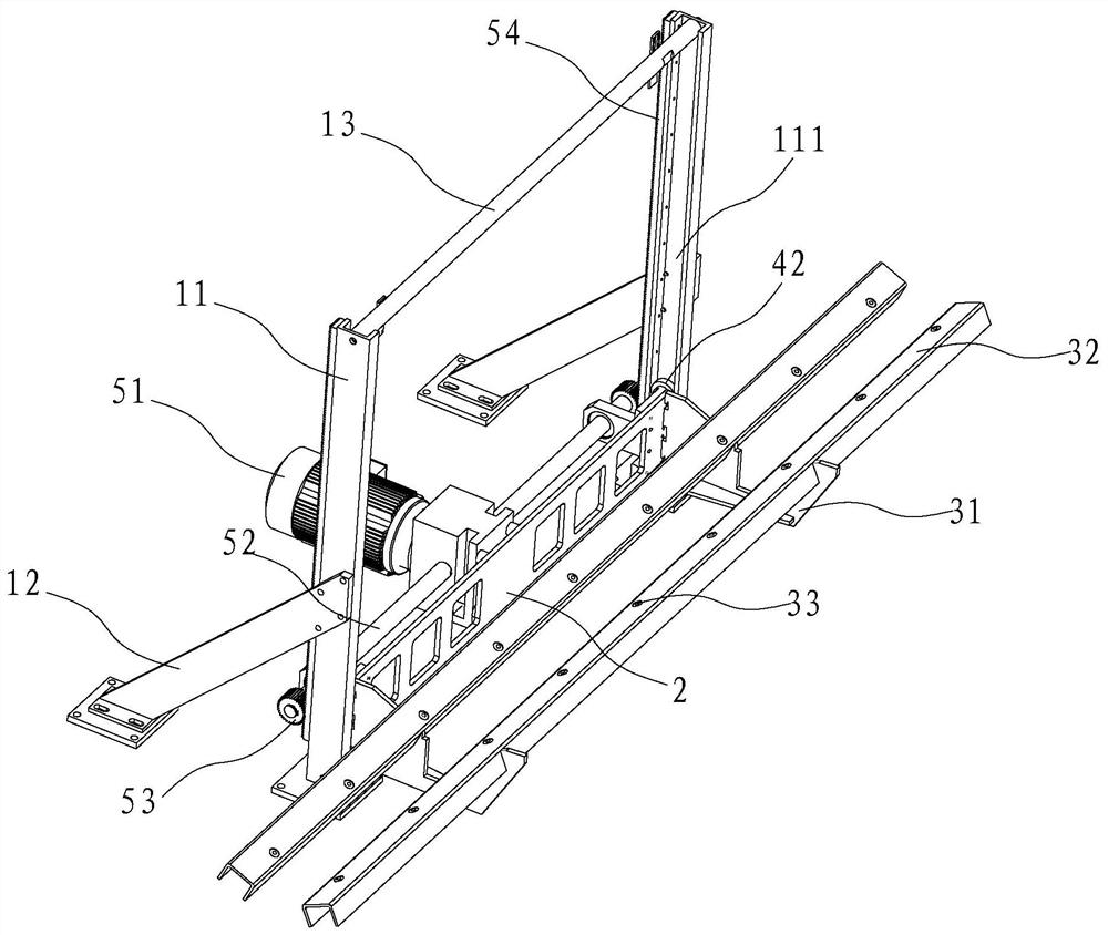 A paper core lifting mechanism