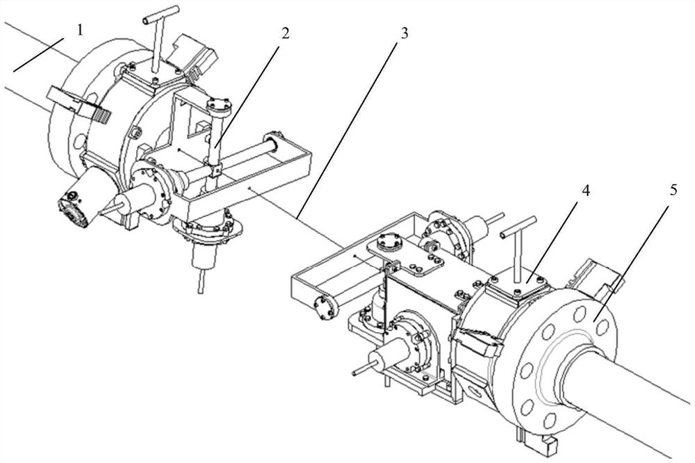 Deepwater pipeline tie-back pose measuring device