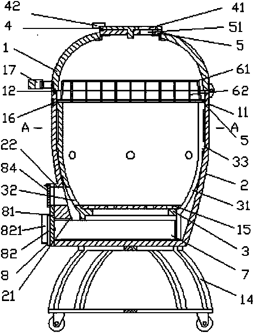 Ceramic barbecue furnace