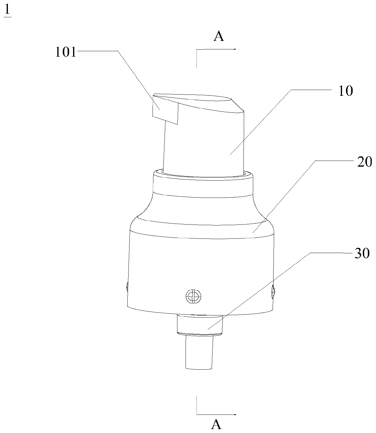 Pump head and bottle body with pump head