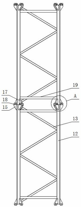 Fixing structure of tower crane standard sections