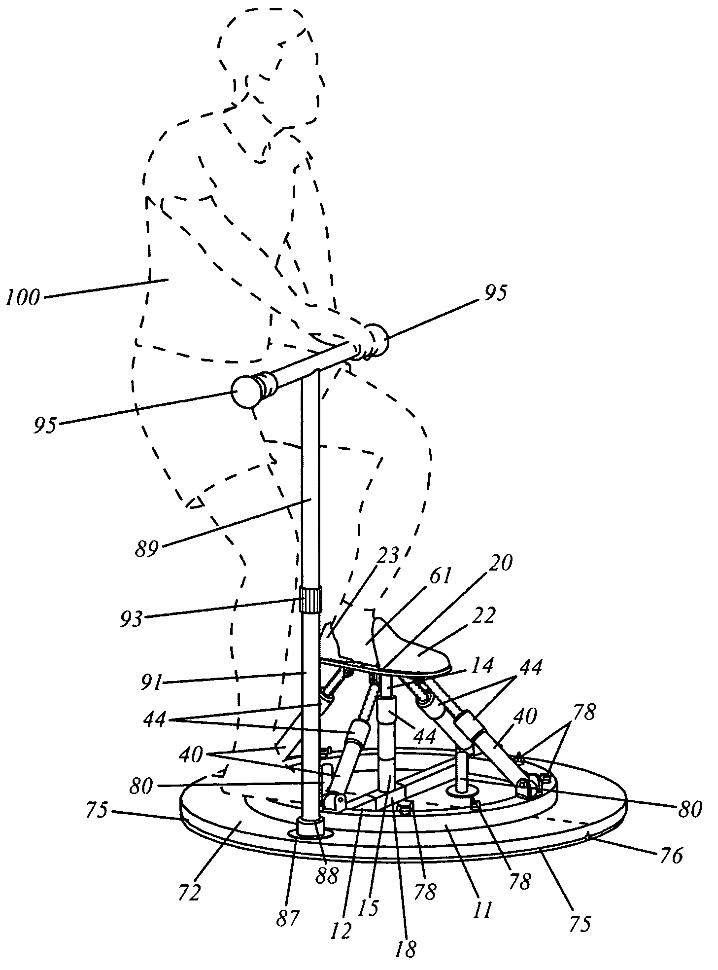 Shock absorber ankle exercise device