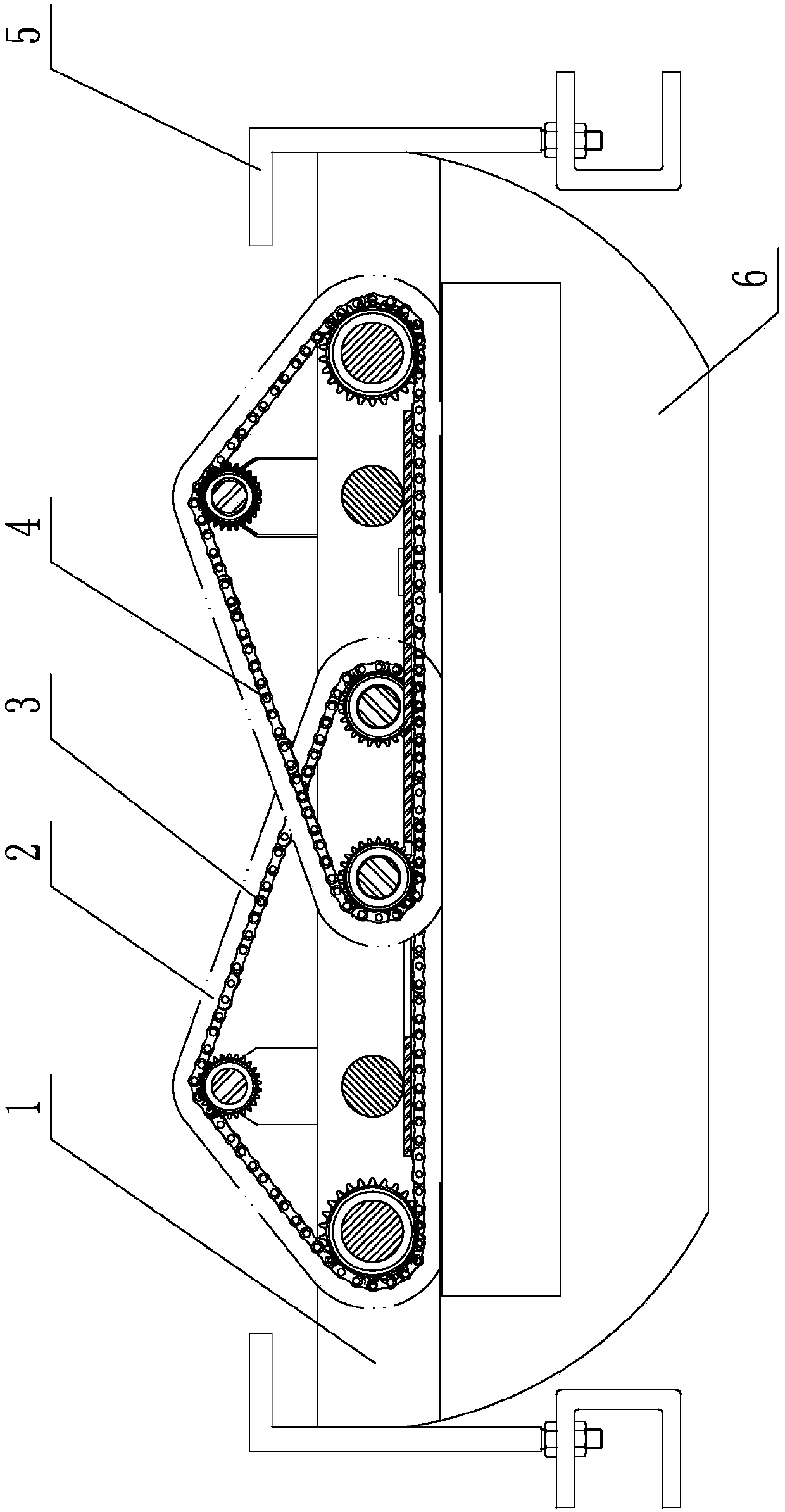 Dough cake conveying flour upper cleaning device