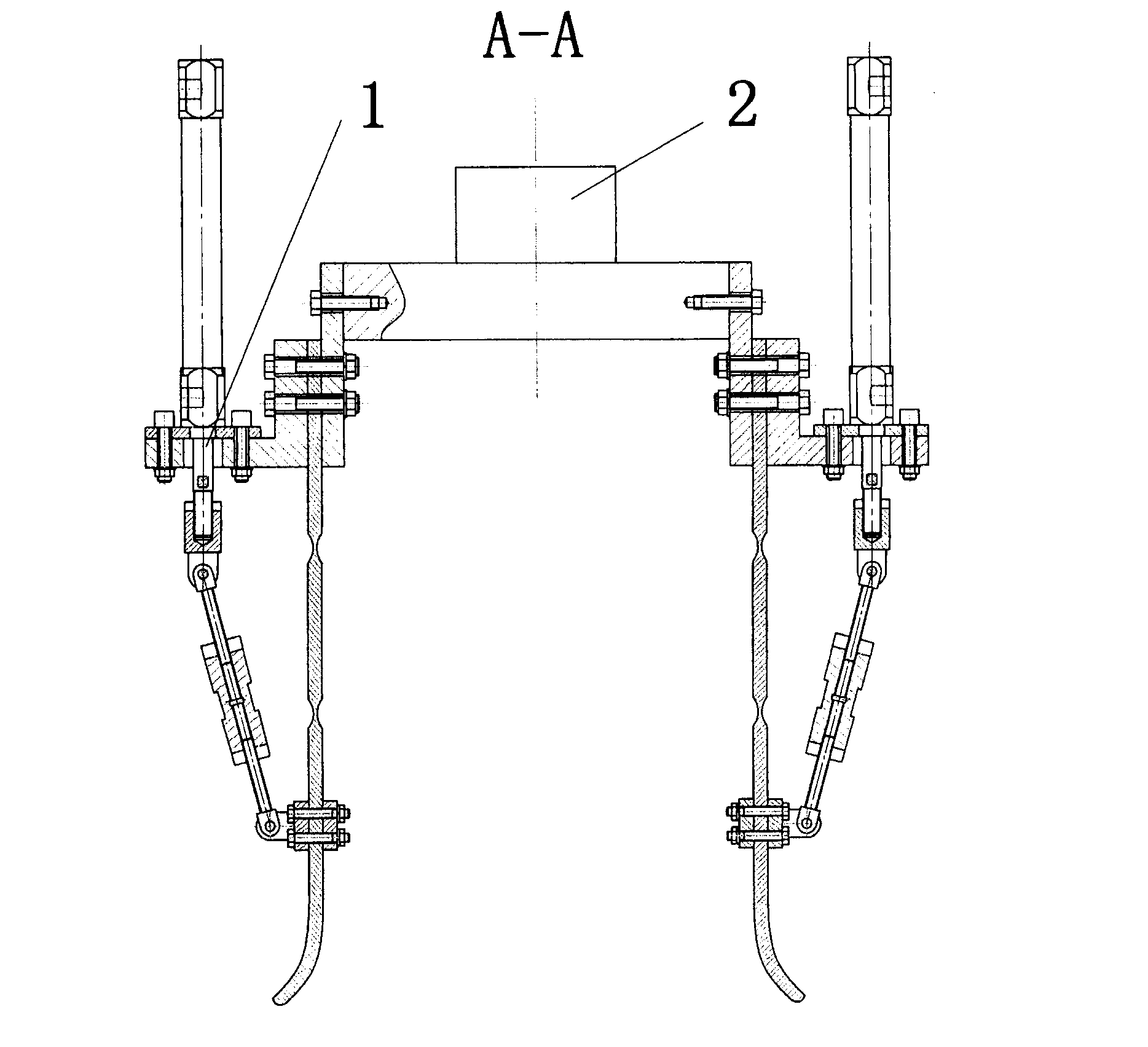 Pneumatic serial-connection flexible hinge multi-finger paw of compliant mechanism