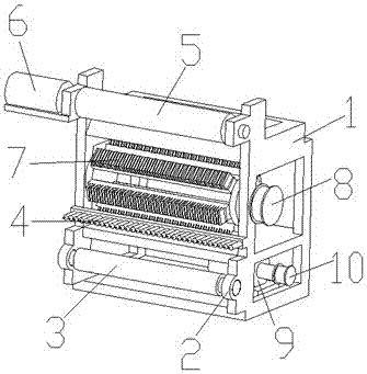 Spinning thread wax brushing device