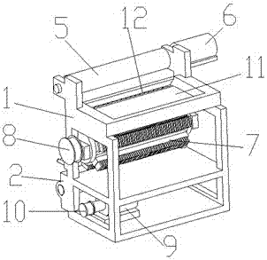 Spinning thread wax brushing device