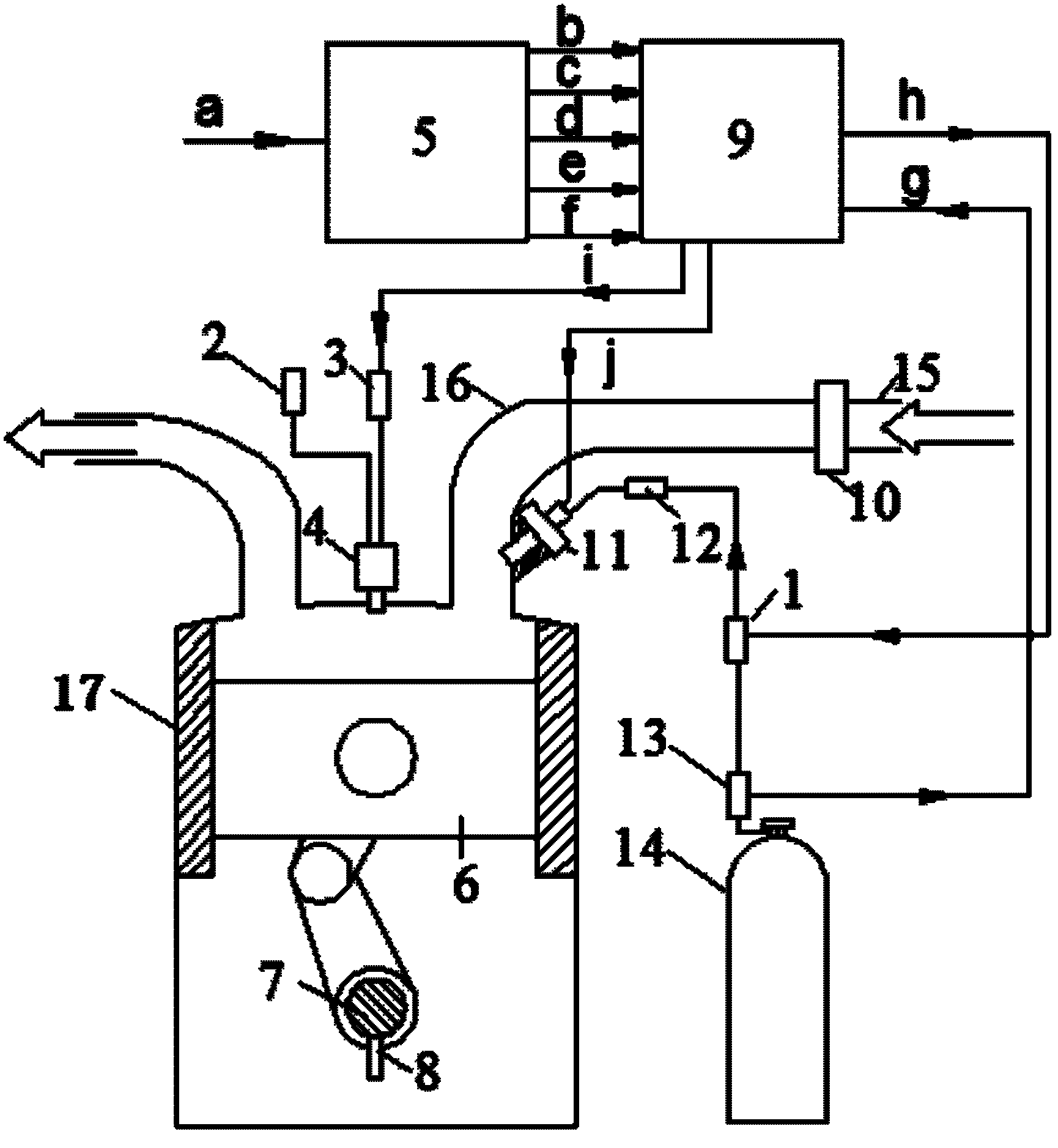 Diesel engine system capable of being powered by mixed DME (dimethyl ether) gas and control method