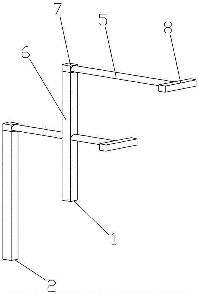 A combined ladder key structure and its construction method