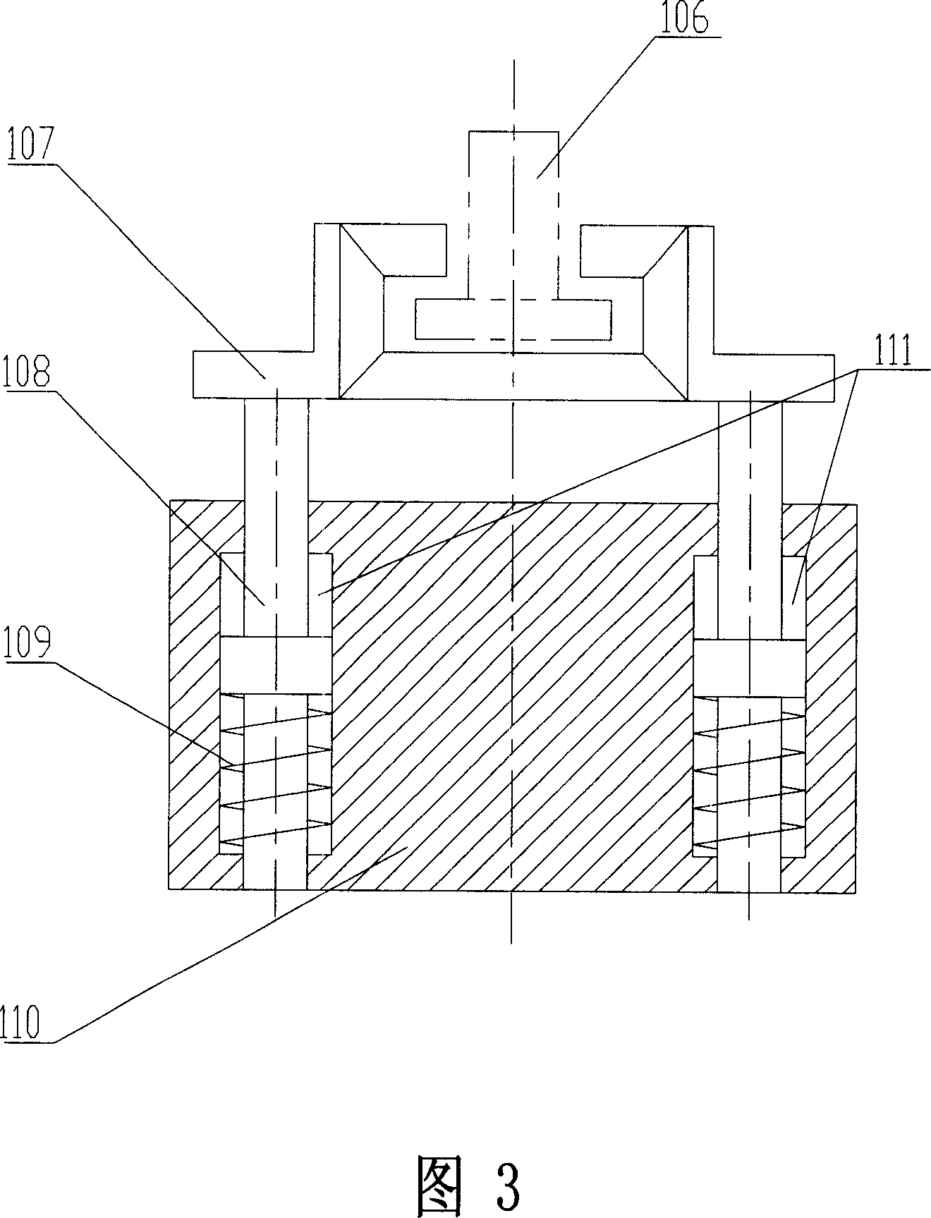 Cam type separated retractable pin mechanism for crane