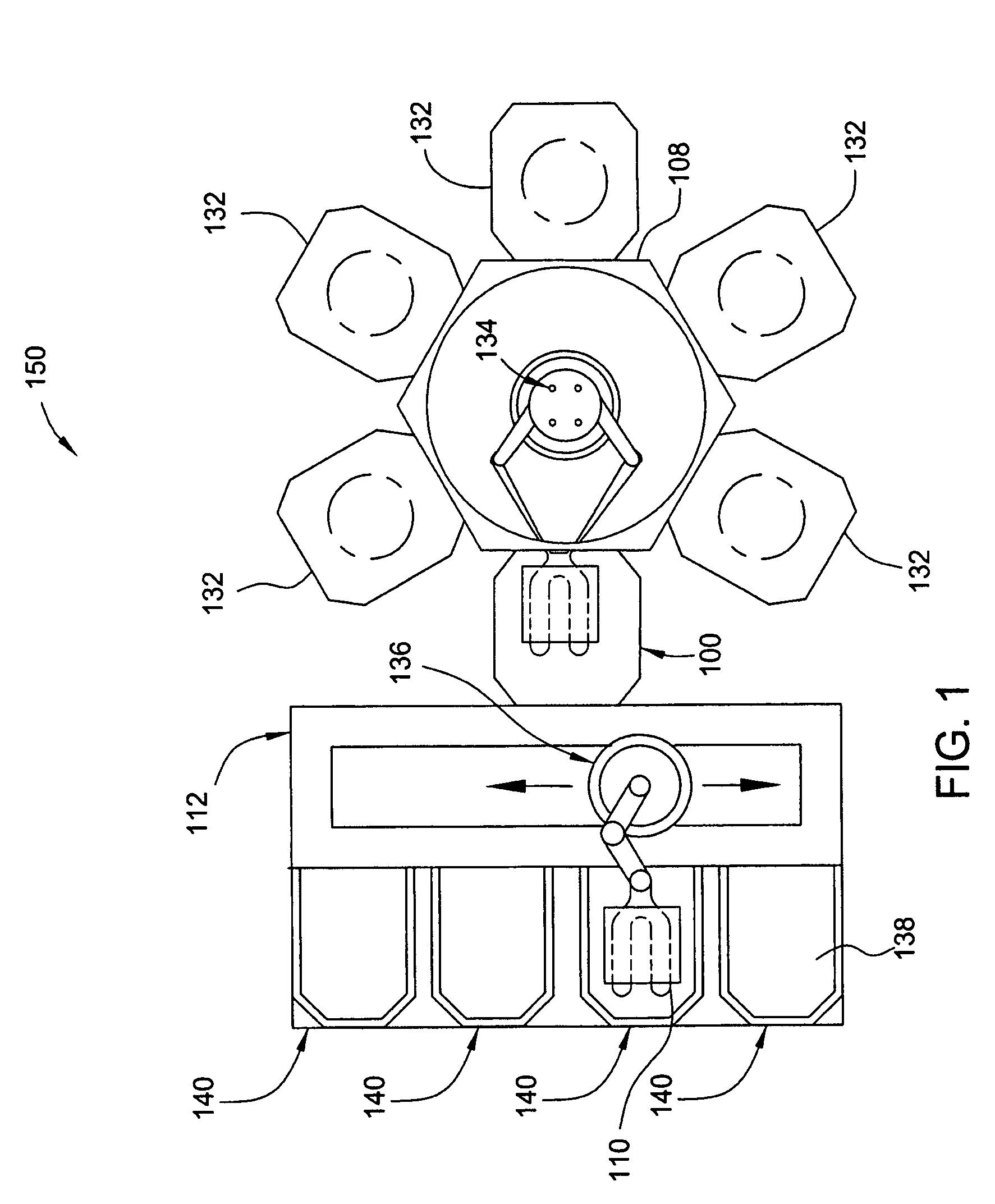 Load lock chamber for large area substrate processing system