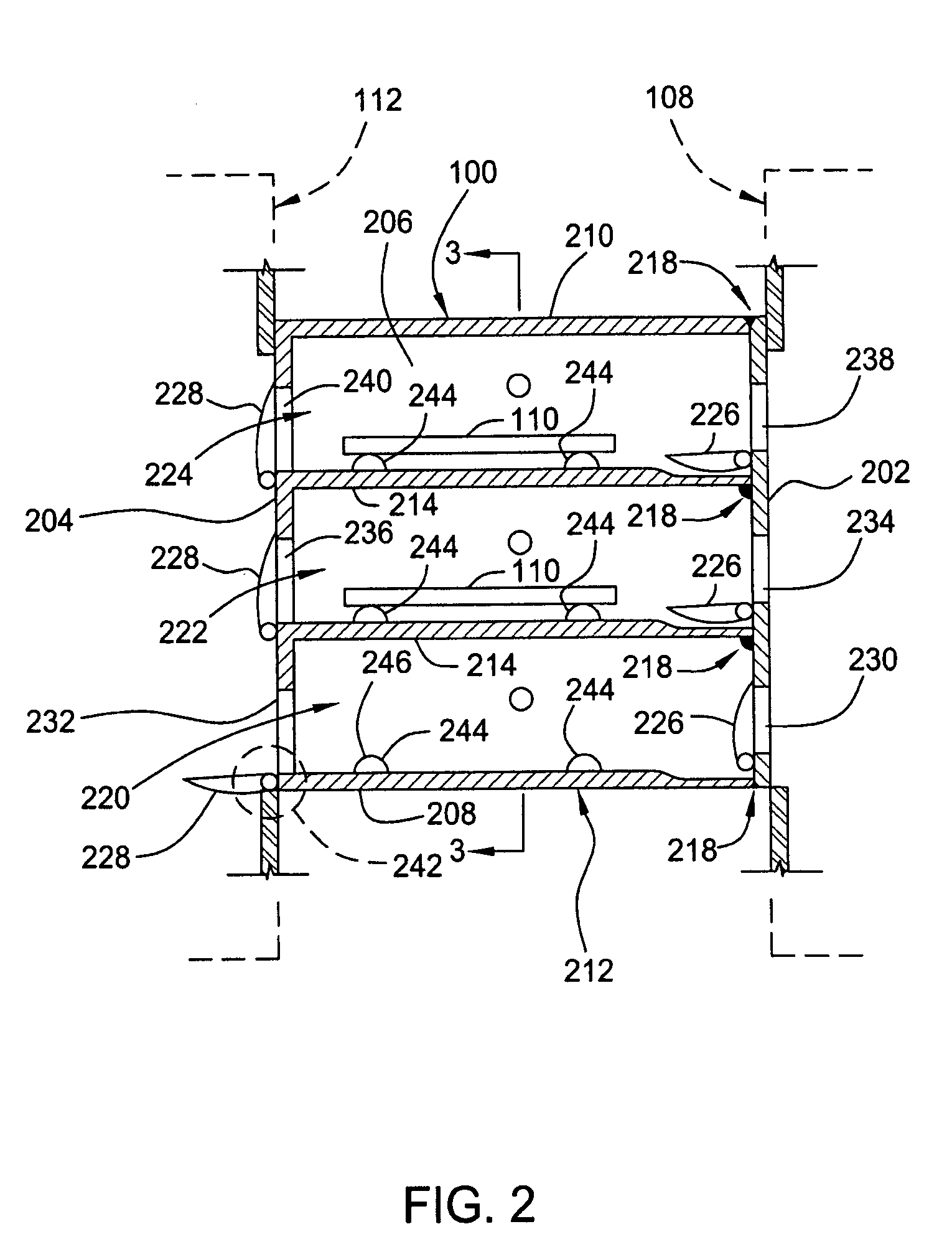 Load lock chamber for large area substrate processing system