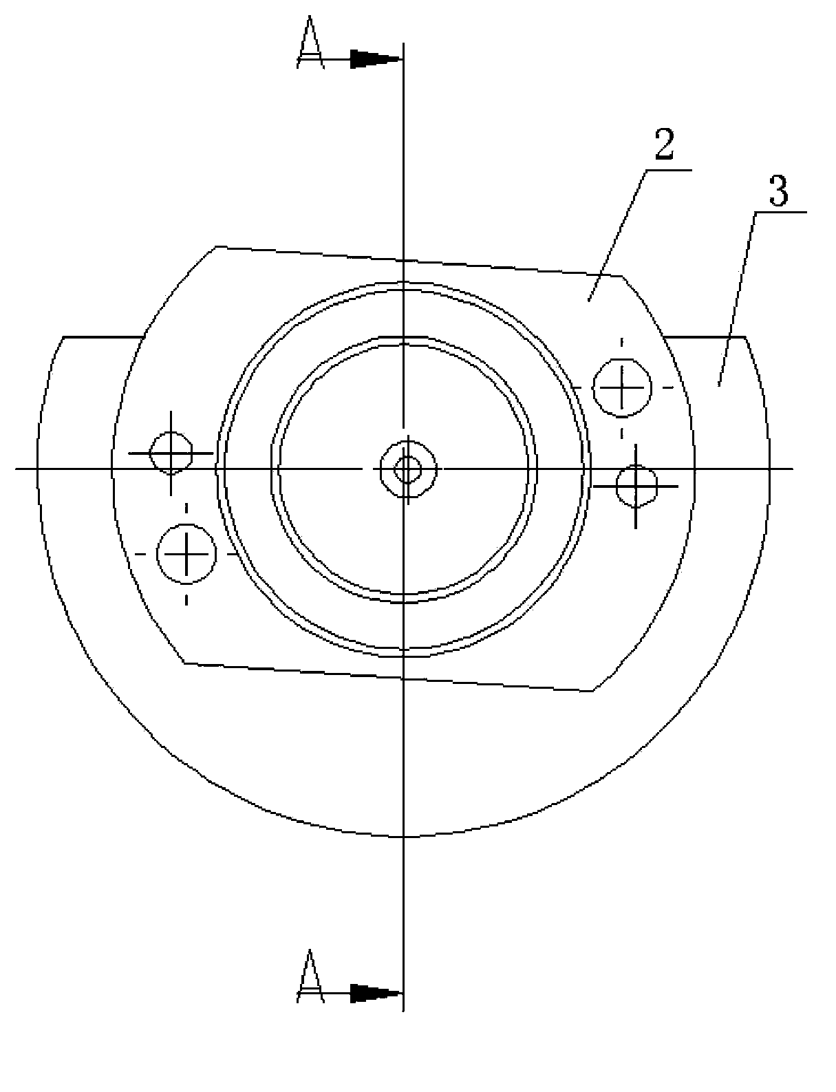 Grinding clamp for eccentric bushing of numerical control curve-tooth bevel gear milling machine