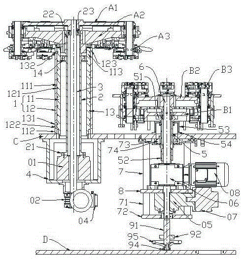 Bottle making machine and rotary table driving device thereof