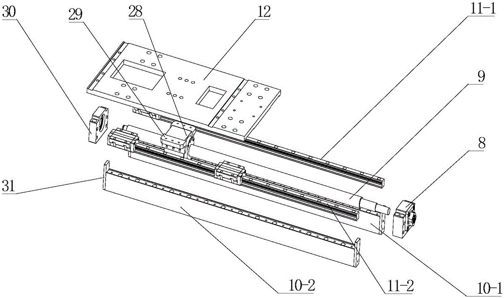 Middle roll-over table of automatic stamping mechanical hand