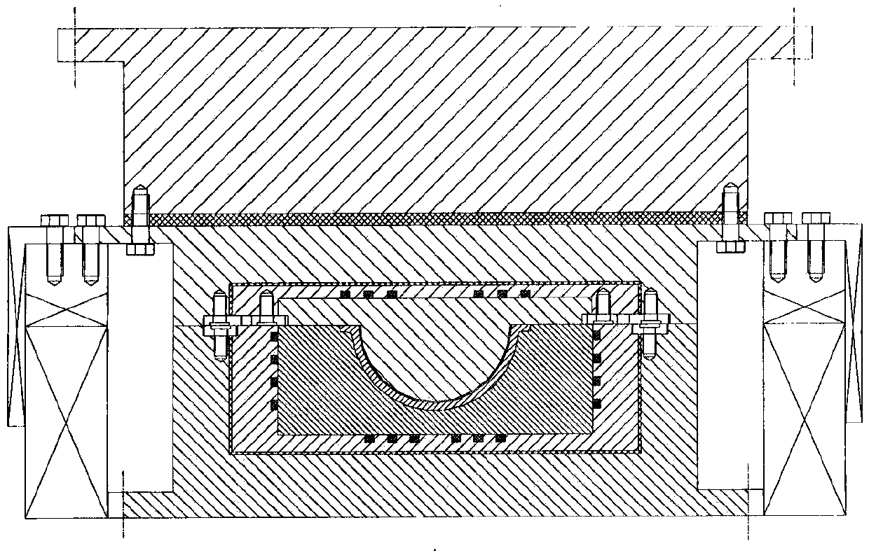 Isothermal forging die for complex aviation thin-walled part