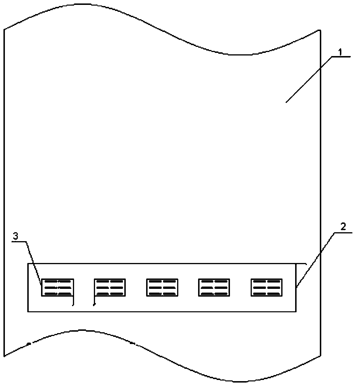 Embedding structure and method for preventing cracking of concrete pavement luminous marks