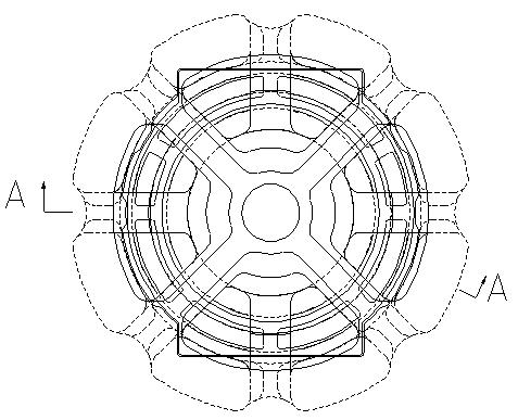 Aluminum profile extrusion die with complicated die core structure