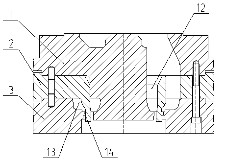 Aluminum profile extrusion die with complicated die core structure