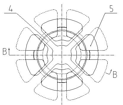 Aluminum profile extrusion die with complicated die core structure