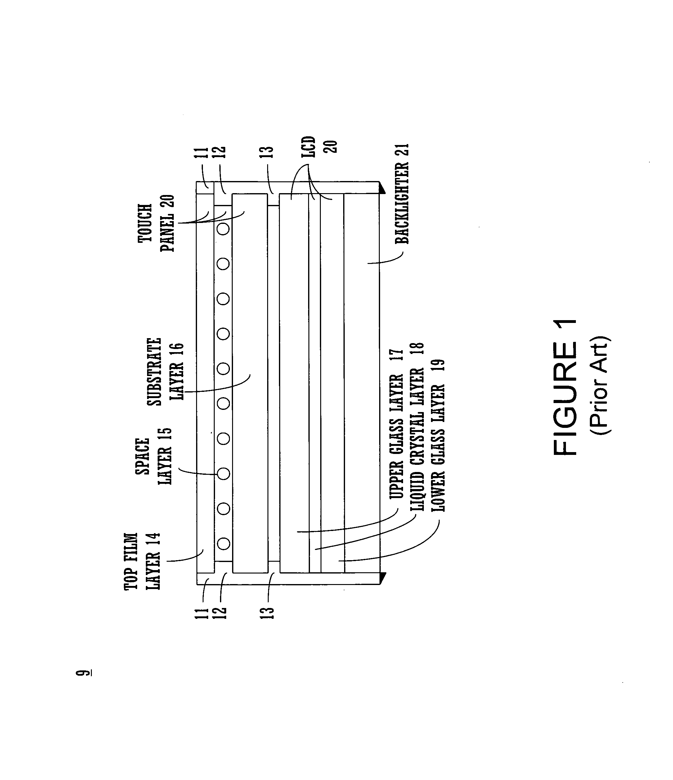 Flexible screen display with touch sensor in a portable computer