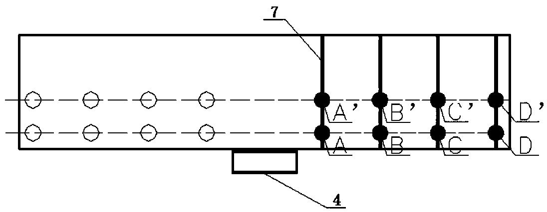 Method of testing interior amplitude of concrete during pouring and vibrating