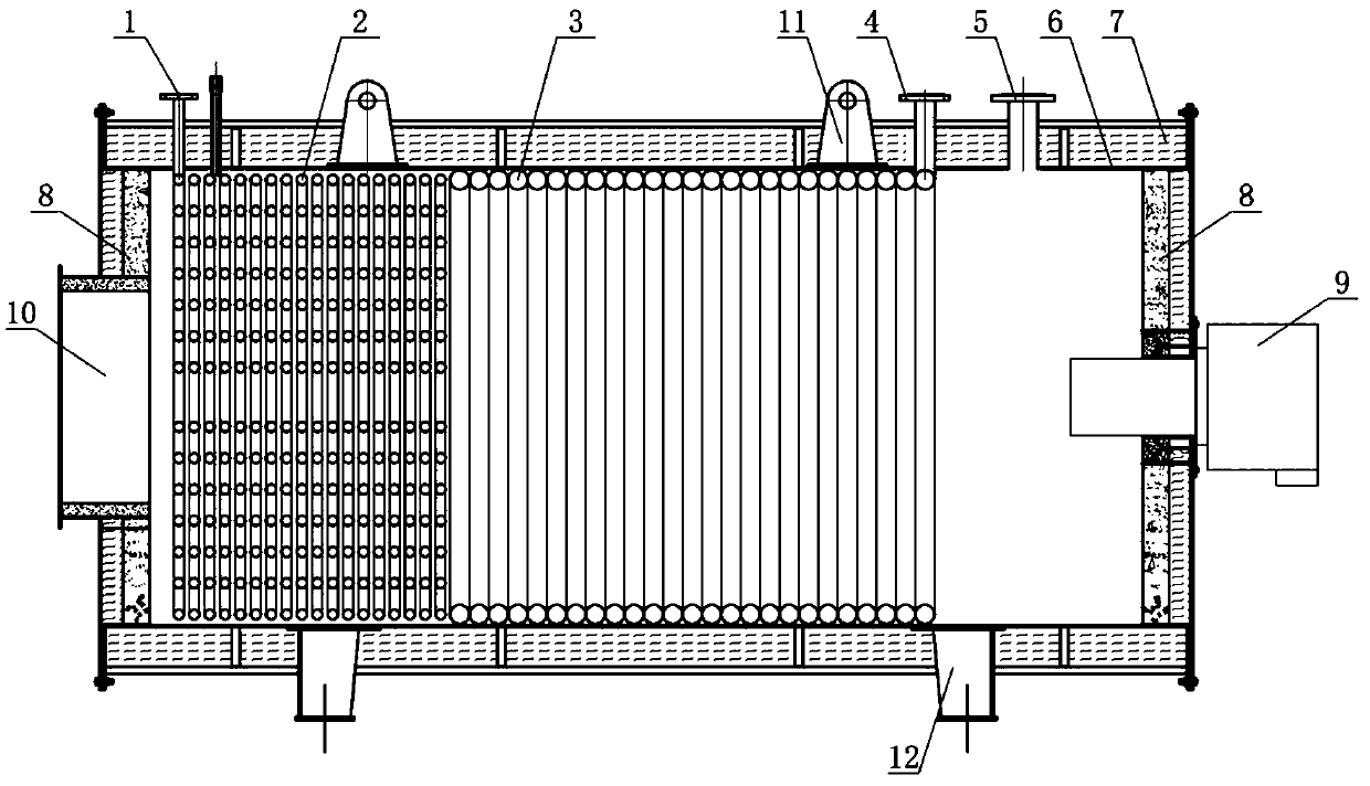 Exhaust gas incineration recovery furnace