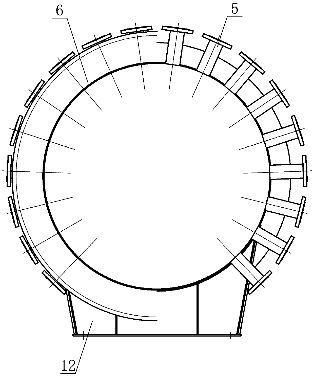 Exhaust gas incineration recovery furnace