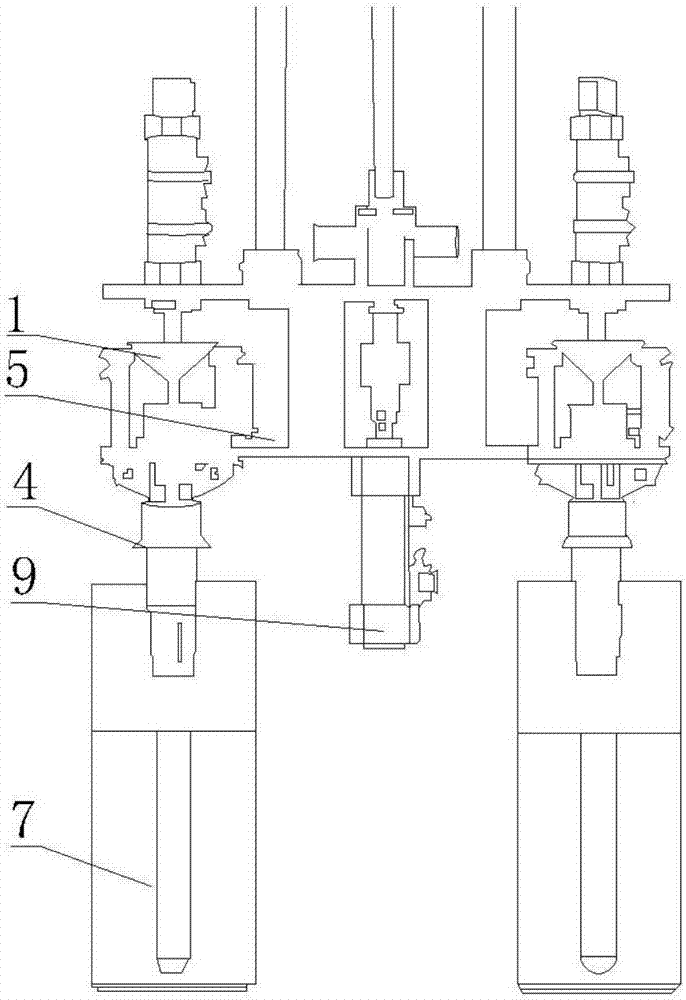 Full-automatic tying and ring-sleeving device and operation method for same