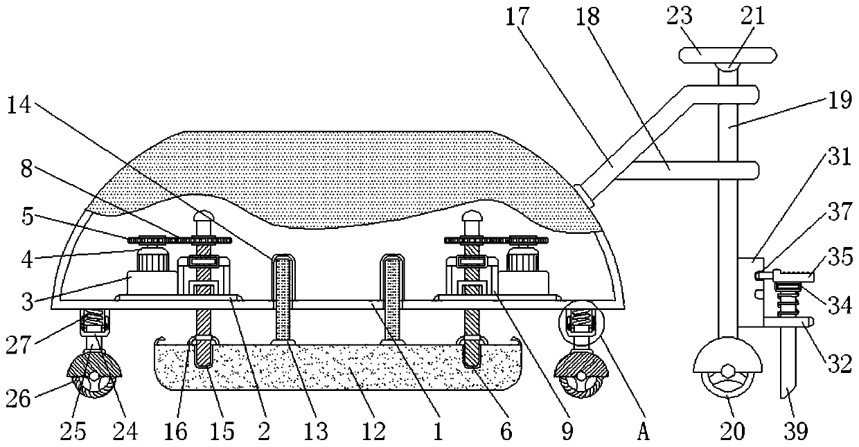 Foundation tamping machine convenient to regulate traveling route