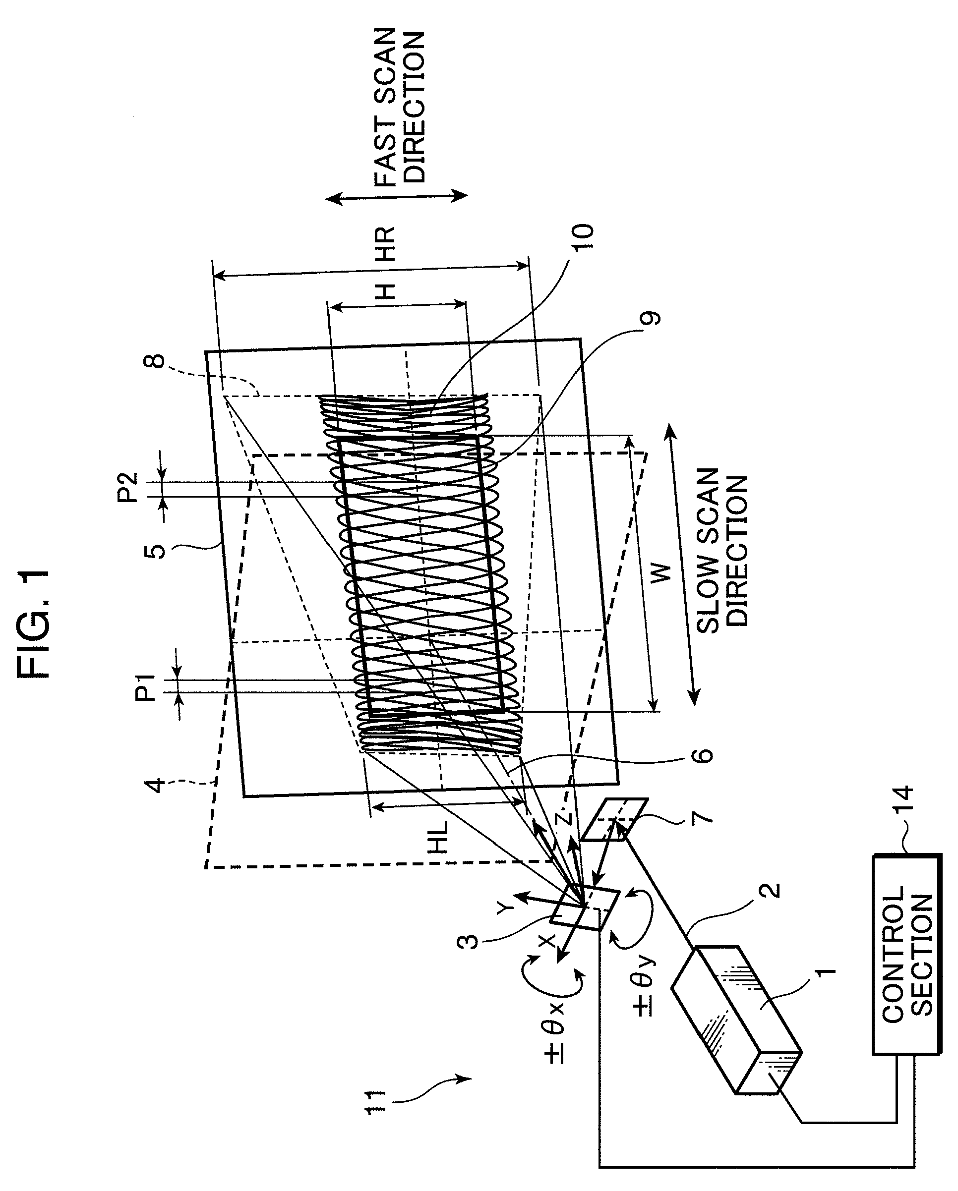 Scanning image display apparatus