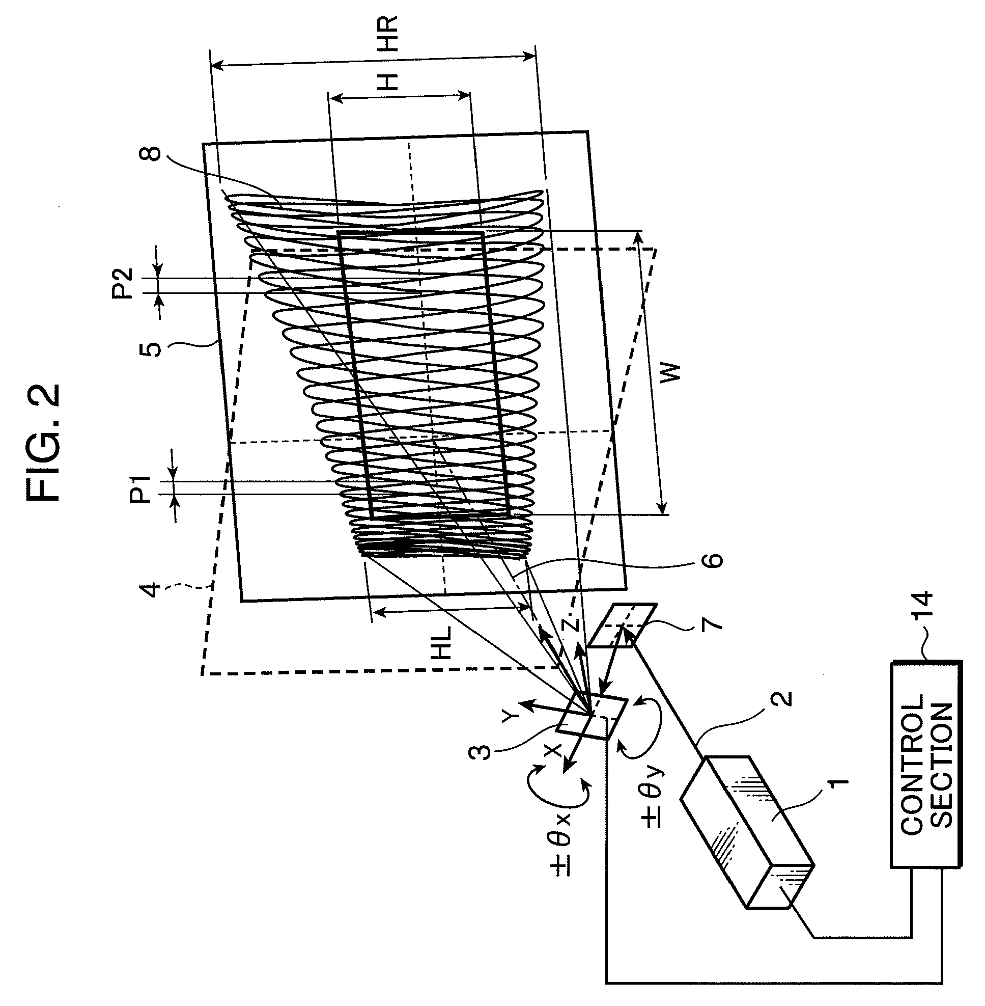 Scanning image display apparatus