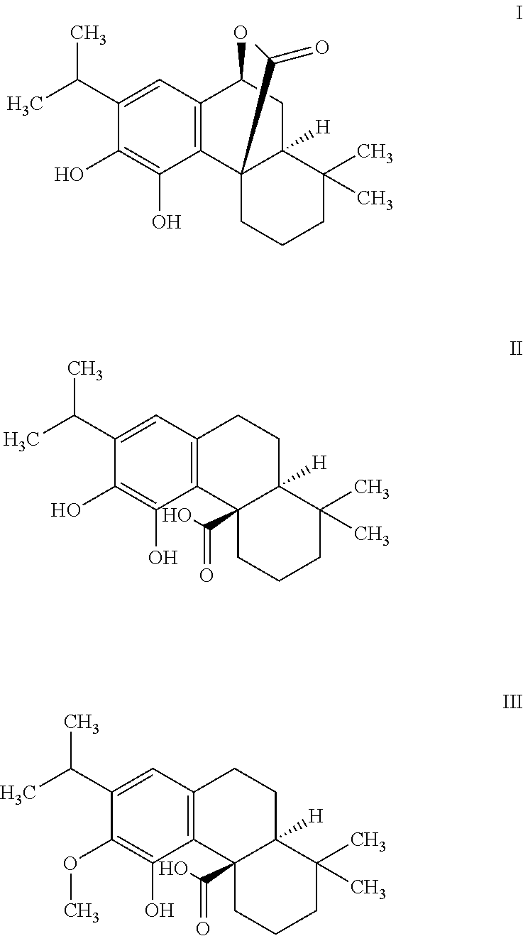 Dietary and pharmaceutical compositions comprising a sage extract containing a mixture of tricyclic diterpenes and their derivatives and their uses