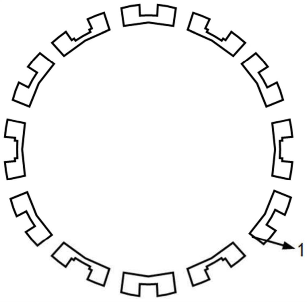 Permanent magnet motor topology construction method based on working magnetic field harmonic orientation, and motor