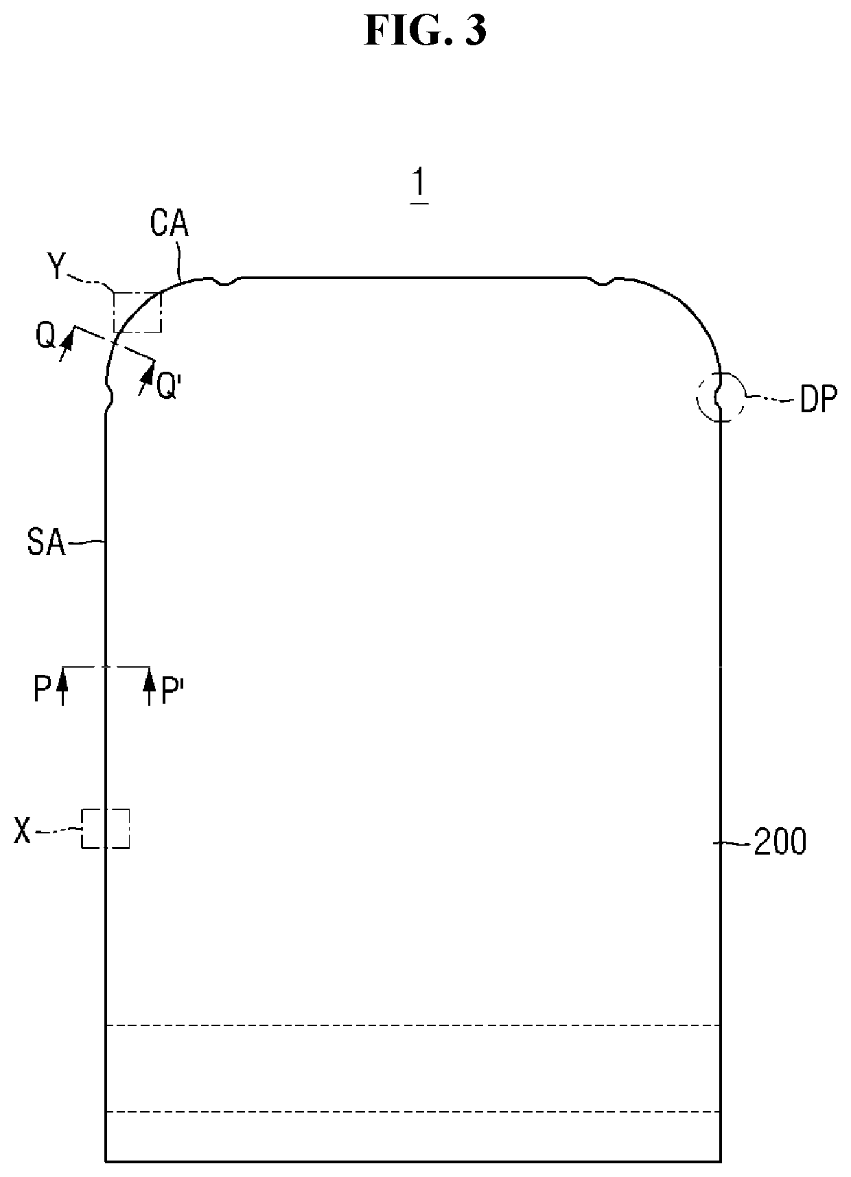 Display device, method for manufacturing the device and laser processing apparatus for manufacturing the display device