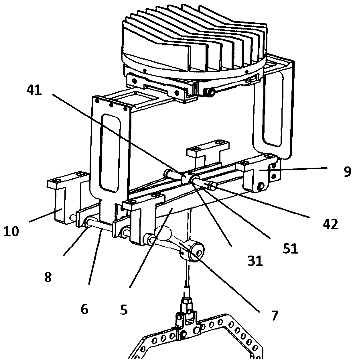 Lower suspension mechanism for weight volume measurement