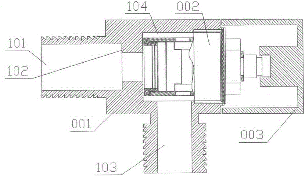 An aluminum alloy triangular valve