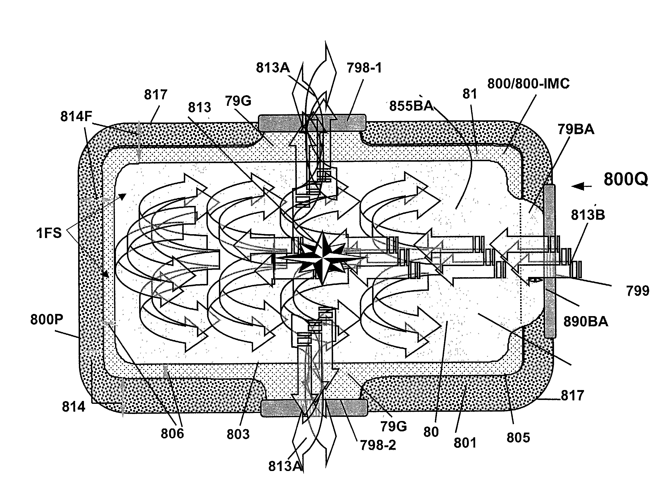 Energy pathway arrangements for energy conditioning