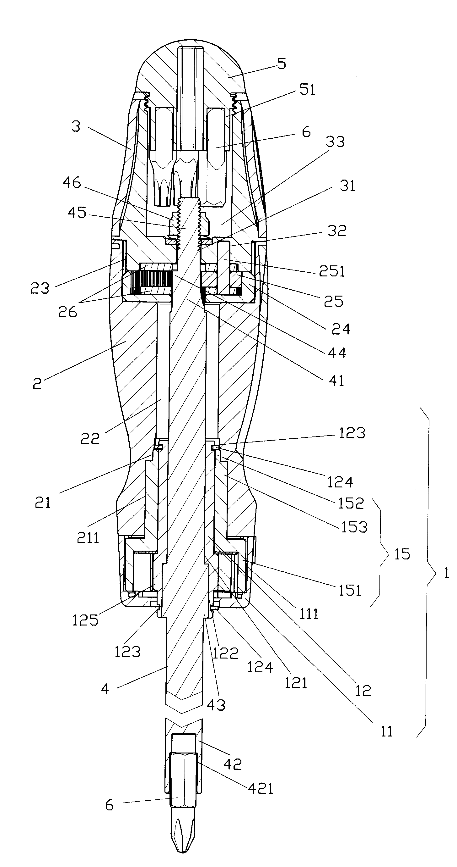 Ratchet screwdriver with an accelerating structure