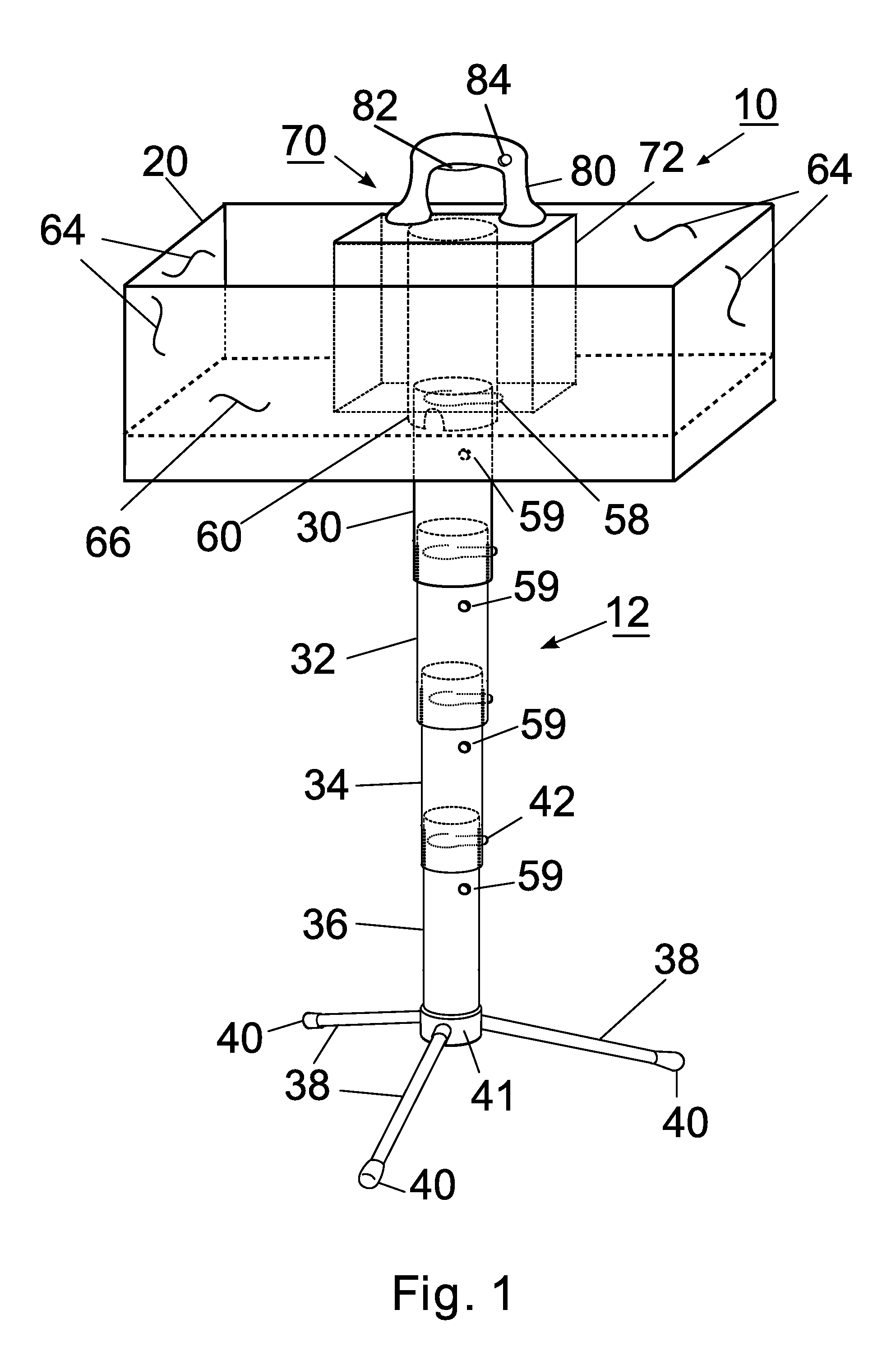 Medical tray having telescoping leg