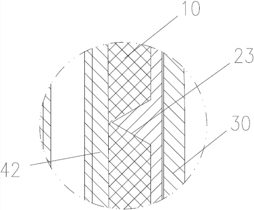 Head structure of smearing device