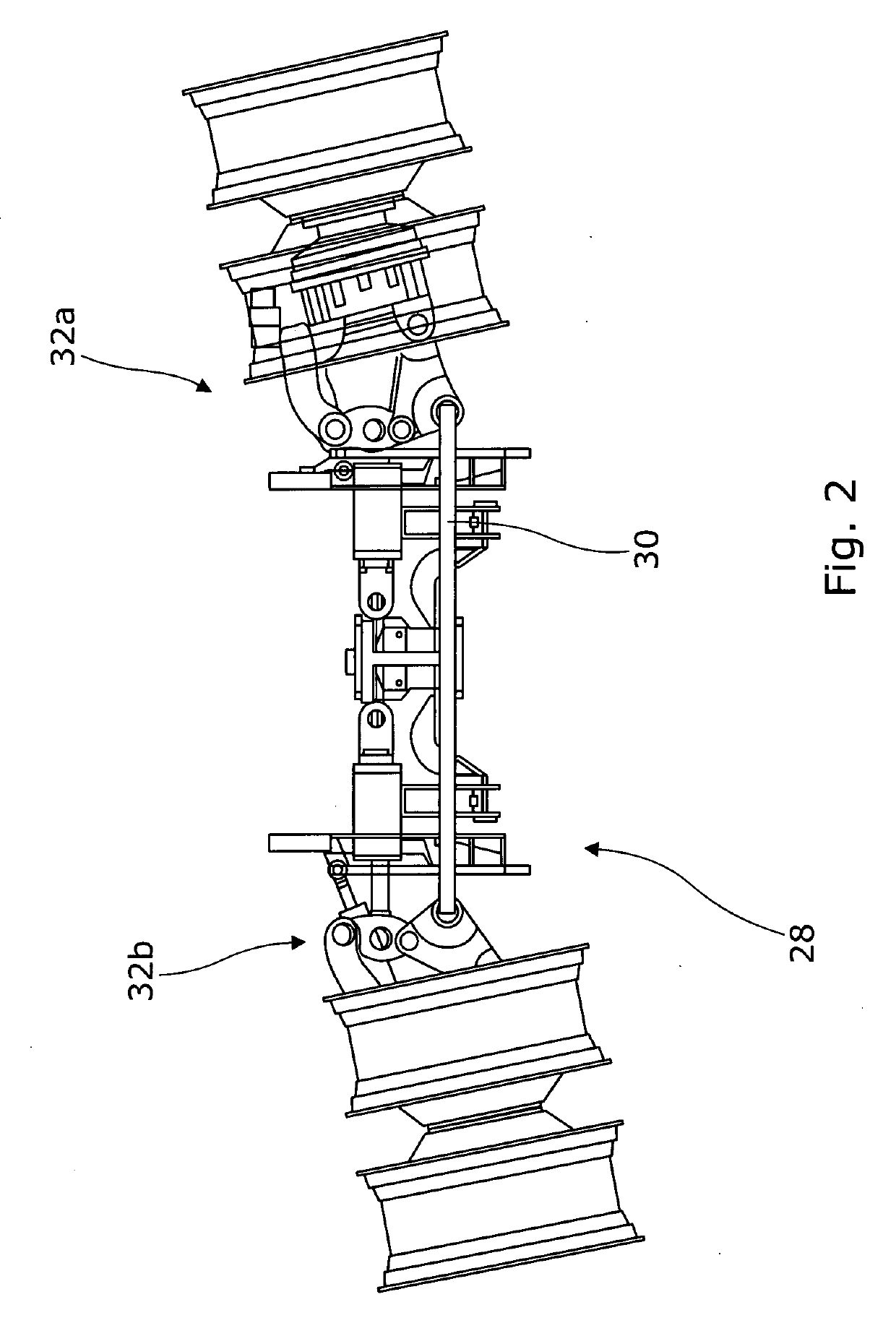 A wheel axle for a combine harvester