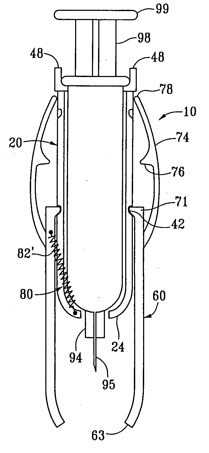 Passive needle guard for syringes