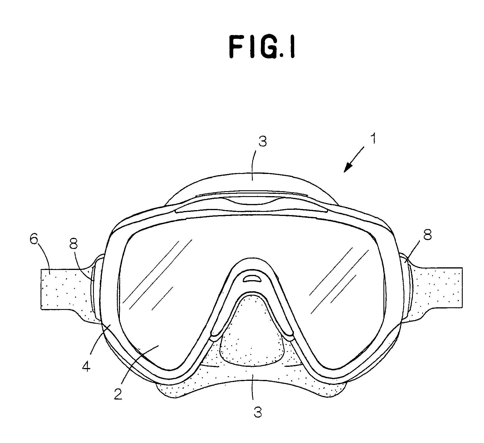 Face mask for diving