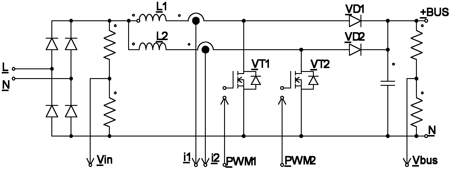 Method and device for controlling parallel interleaving parallel feedback circuit (PFC)