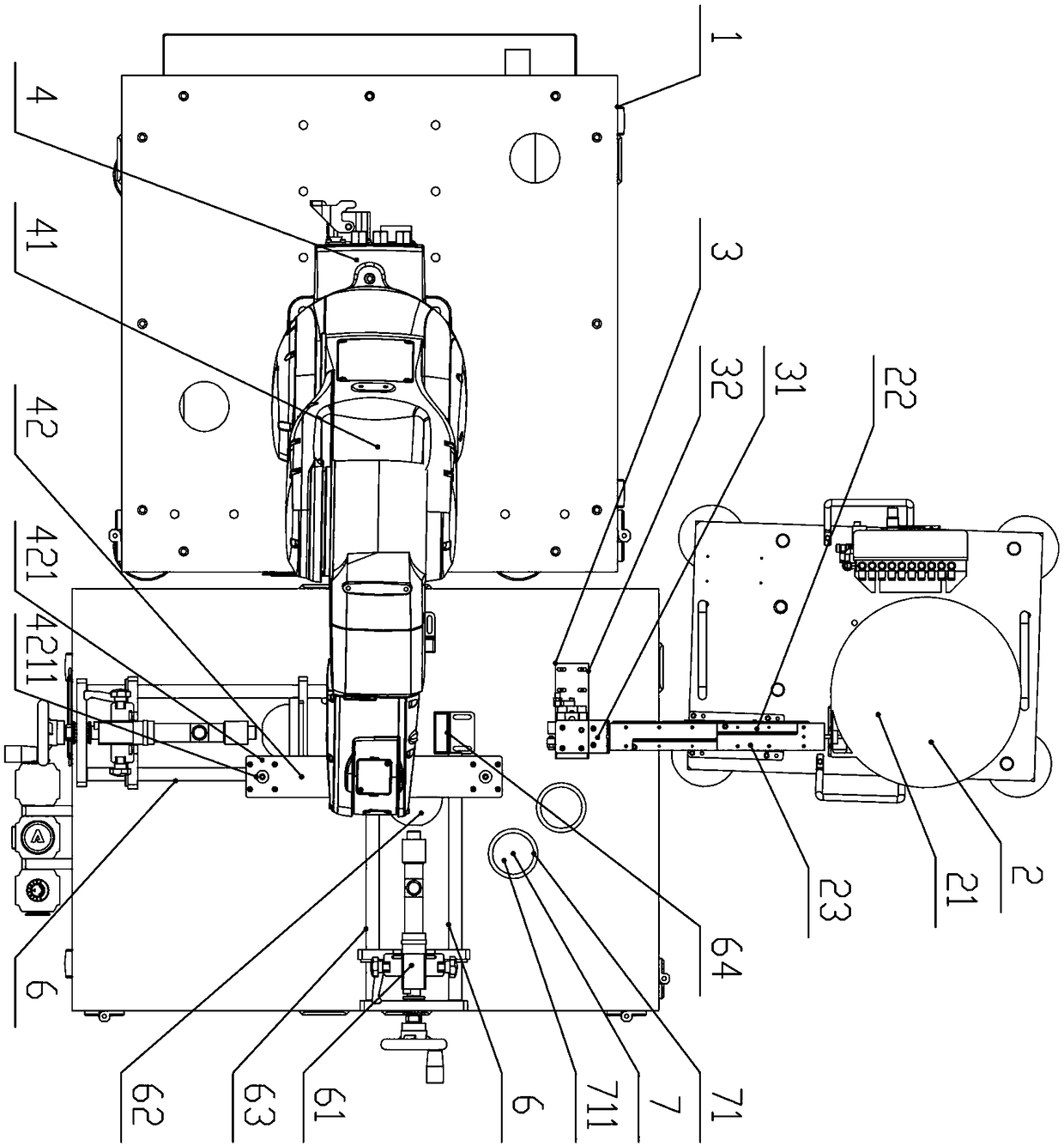 Rotary type 360-degree product burr detecting device