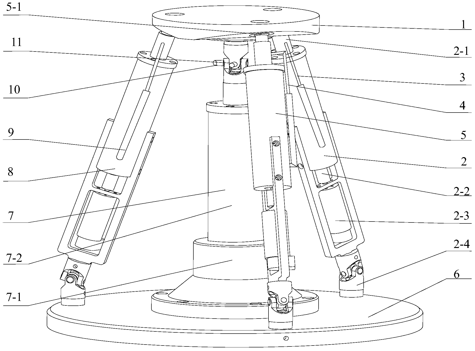 Control device of parallel sporty game motion platform and control method thereof